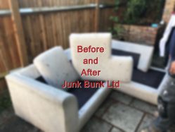 before and after junk bunk furniture disposal