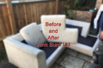 1 before and after junk bunk furniture disposal