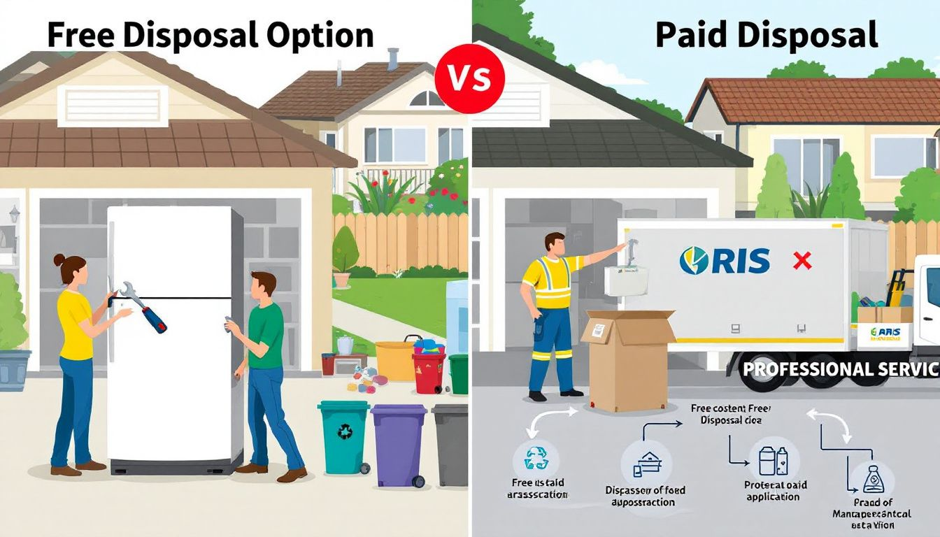 A comparison of free vs paid disposal services for old appliances.