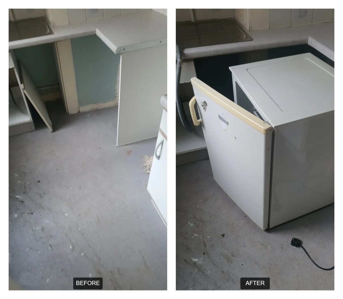 Under-The-Counter Fridge Removal