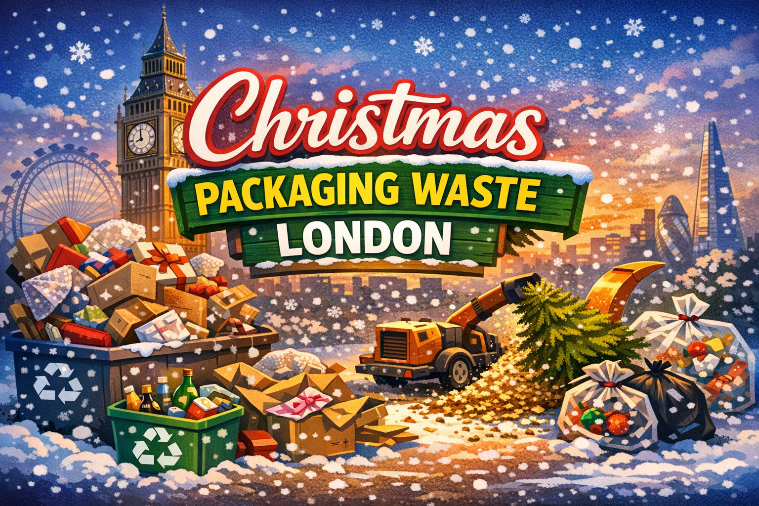 fi christmas packing waste london