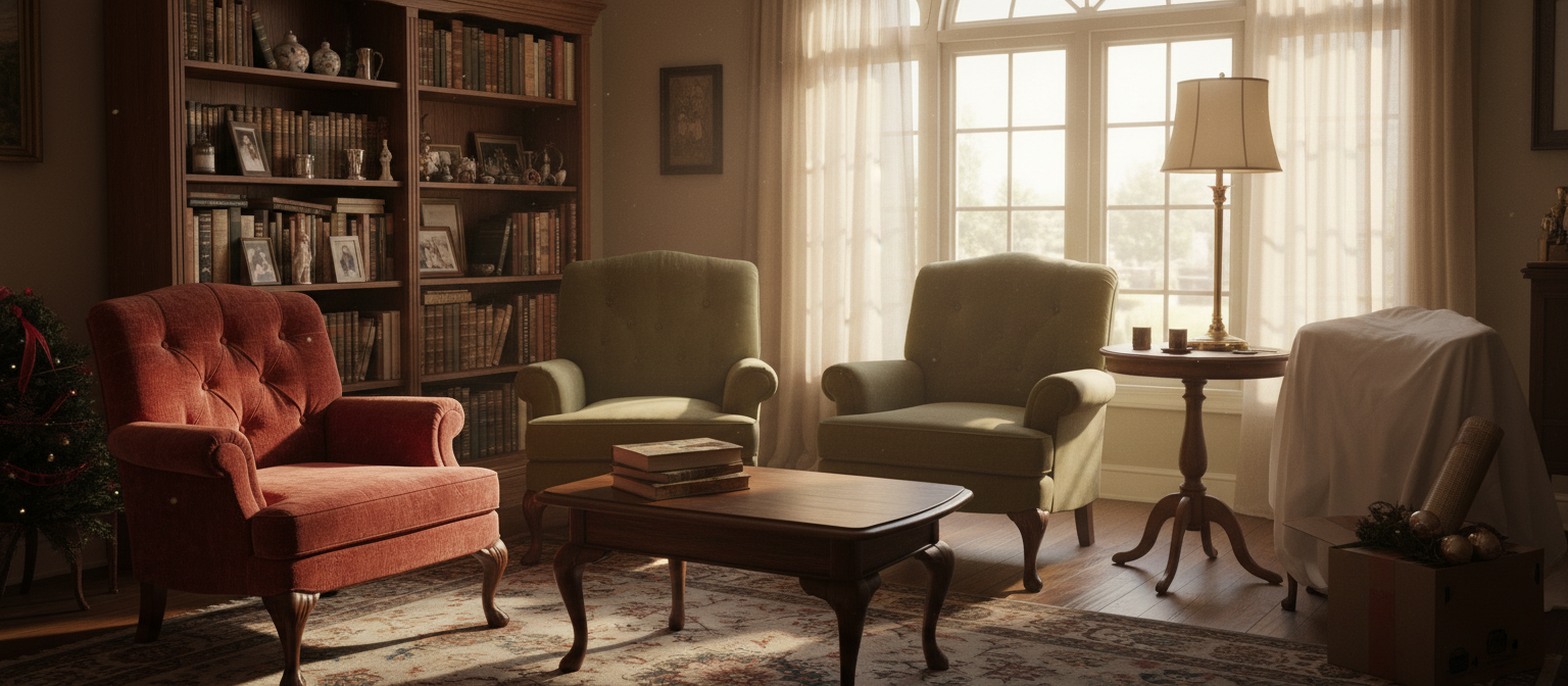 where to put old furniture before Christmas