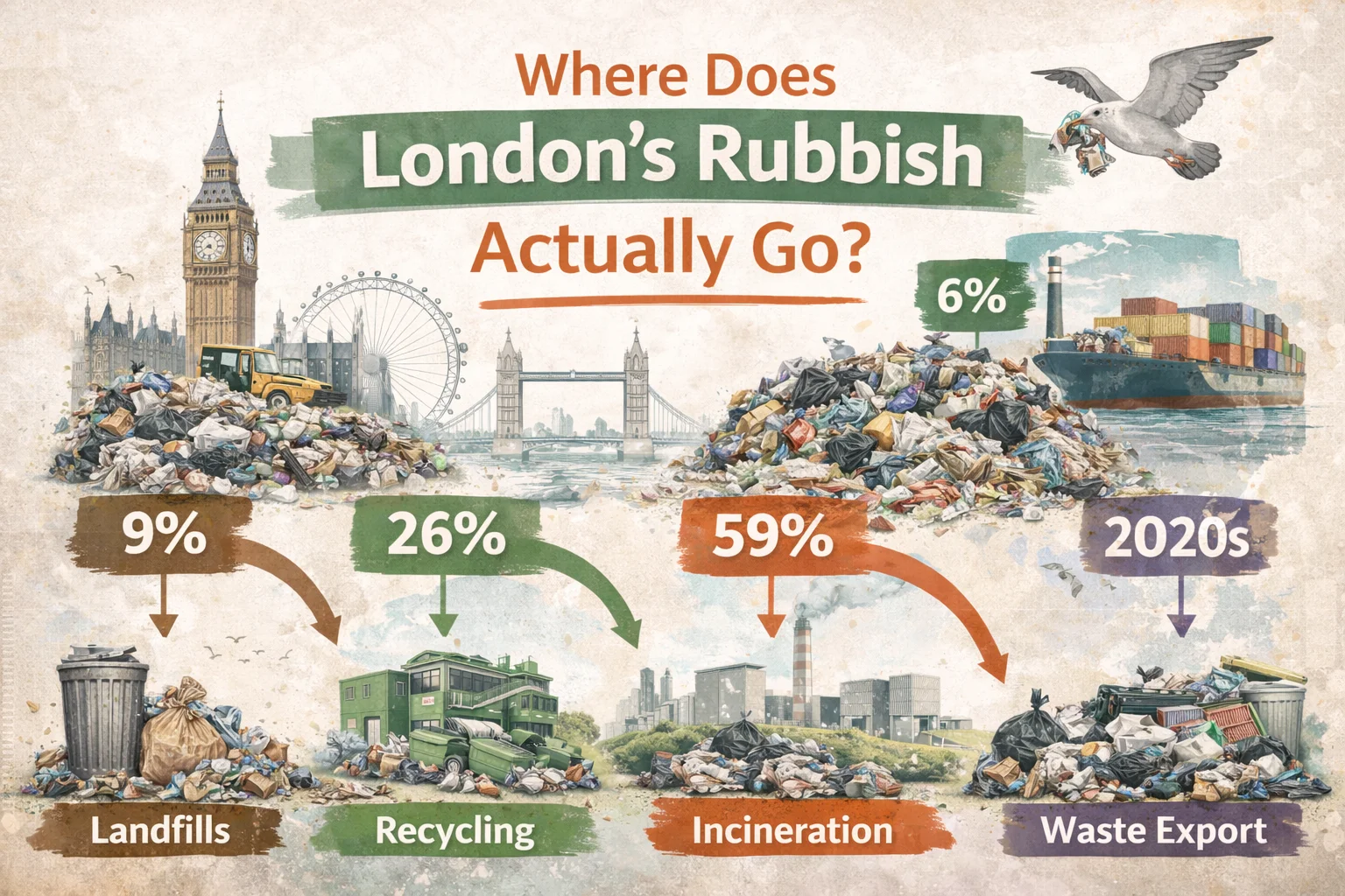 fi where does london rubbish go